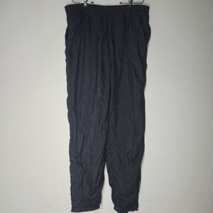 VINTAGE 90s Reebok Track Pants Adult Large Lined Wide Leg Baggy Joggers Black